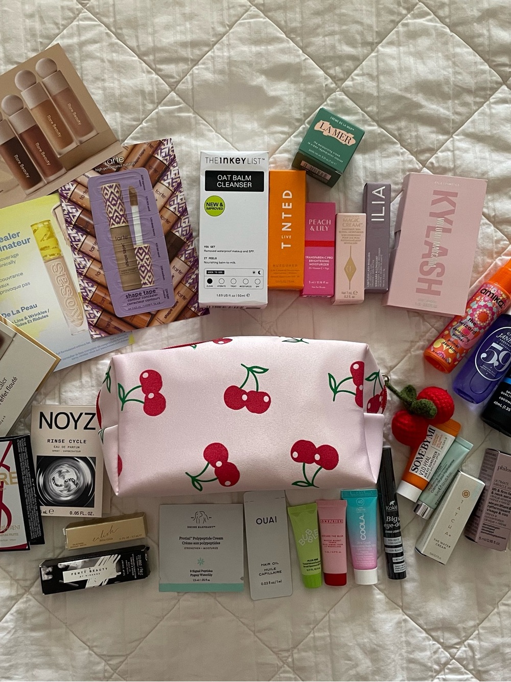 30+ Makeup, Skincare, and Haircare Mystery Bag (Cherry Makeup Bag Included)